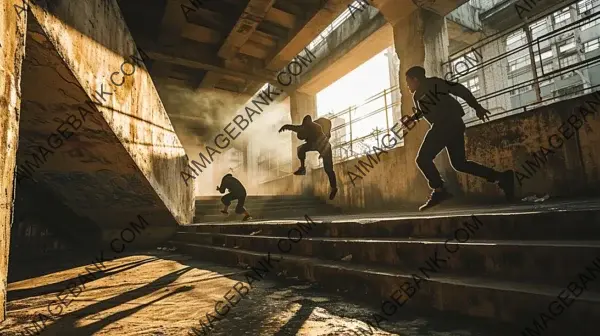 Captivating Parkour Athletes in Action