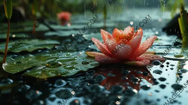 Dramatic Scene with Lotus Flower