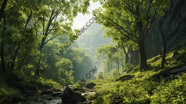 Natural Beauty in a Realistic Forest Setting