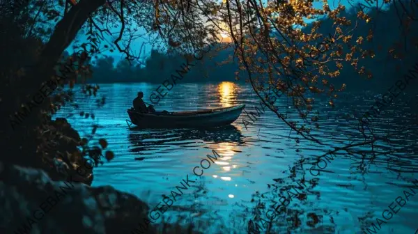 Romantic Moonlit Boat Ride: A Dreamy Image