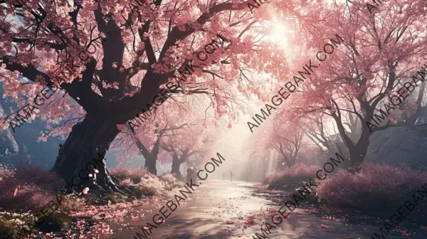 Serene Sakura Blossom Scene: Create Beauty