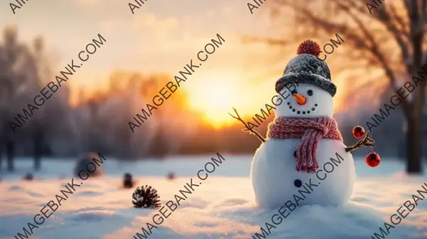 Dive into a Winter Wonderland with a Snowman in the Snow