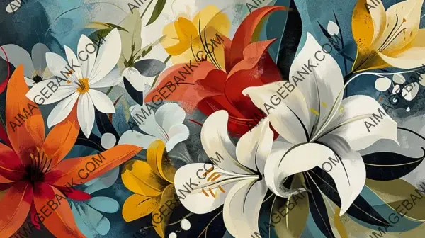 Abstract Flowers: A Symphony of Visual Delight