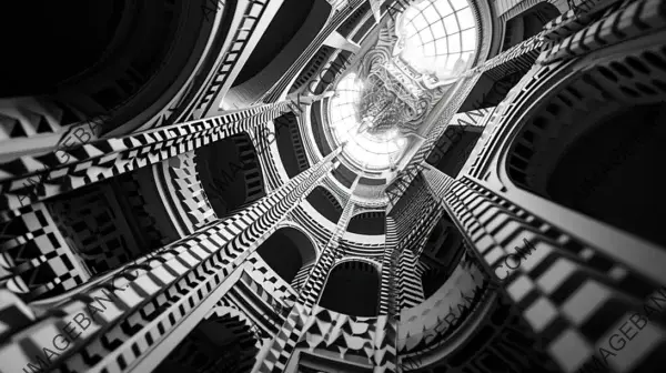 Abstract Fusion Escher: Craft an Artistic Wonder