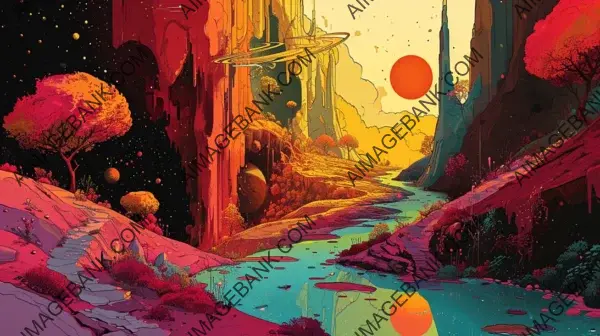 Dive into a World of Artistic Marvel with Abstract Graphic Novel Fantasy