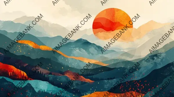 Dive into a World of Abstract Beauty with Mountainscape Journey