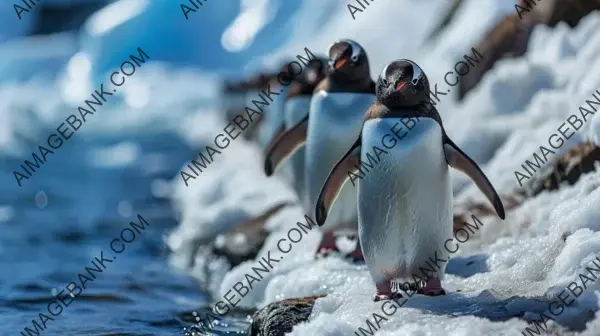 Capture the Procession of Antarctic Penguins