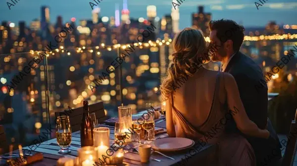 Romantic Candlelit Dinner on a Rooftop