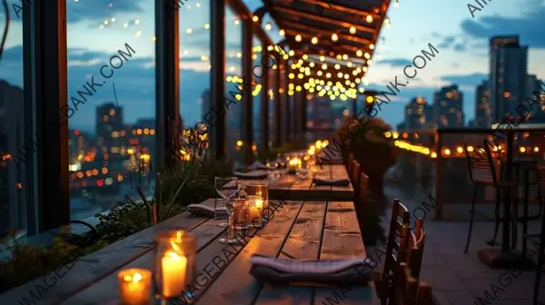 Experience the Charm of a Candlelit Rooftop Evening