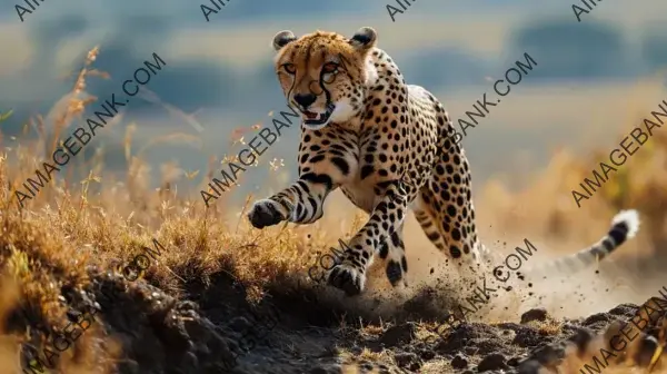 Craft Wallpaper Showcasing the Incredible Speed of Cheetahs