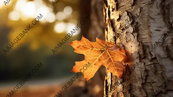 Dive into the Details of Tree Trunk and Warm Leaves with Wallpaper