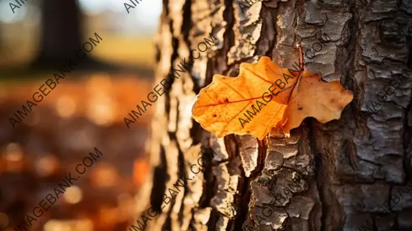 Craft Wallpaper Showcasing the Beauty of Tree Trunk and Leaves