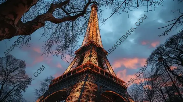 Romance at Dusk: Eiffel Tower Captures Romantic Moments