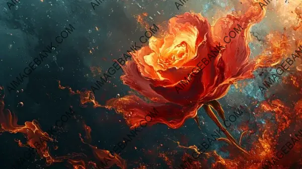 Craft Artistic Wallpaper Depicting Eternal Flame of Love