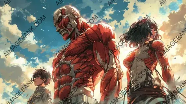 Experience the Titans of Attack on Titan in Wallpaper