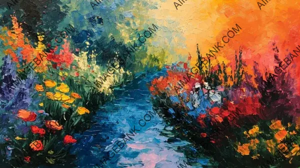 Create an Impressionistic Garden Scene with Wallpaper