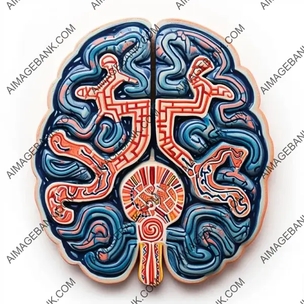 Human Brain Maze Painting by Mike Roberson