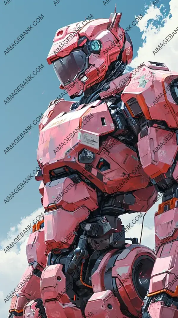 Mecha Cat Waifu: Intricate Anime-style Illustration