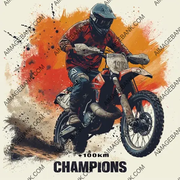 Honoring 100km Champions: Simple Text Logo Design