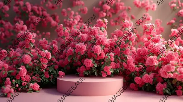 Floral Pink Table: Springtime Roses Beauty