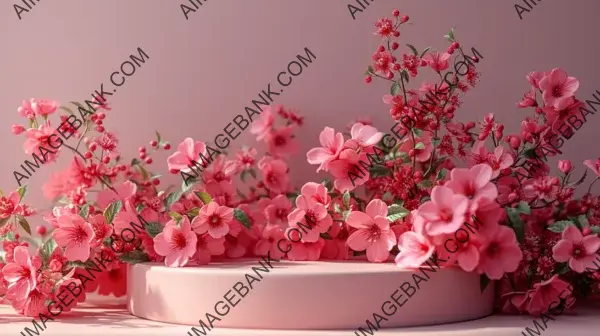 Pink Table Setting: Spring 3D Roses Floral