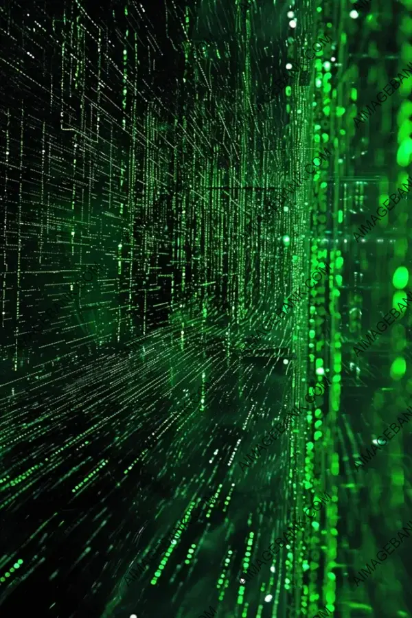 Digital Code Matrix: Cyberspace Data Stream Flow