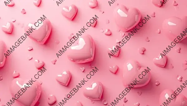 Pink Hearts Background: Happy Valentine&#8217;s Day