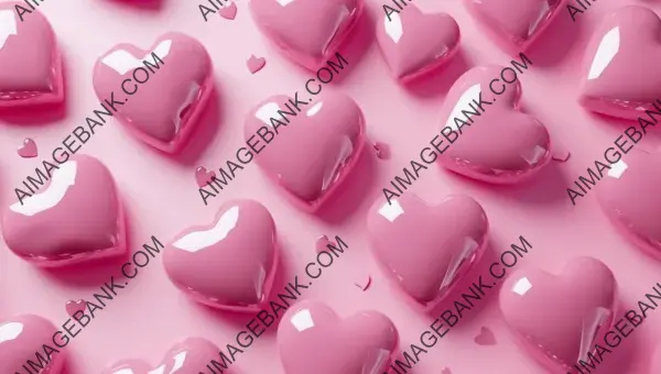 Pink Hearts Background: Love is in the Air