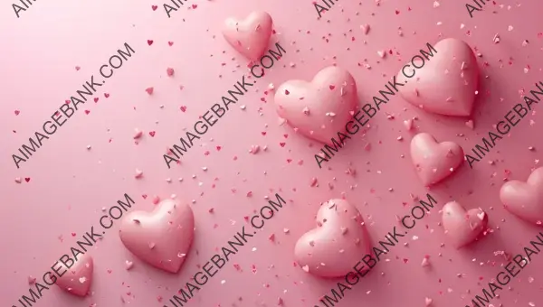 Love is in the Air: Pink Hearts Background