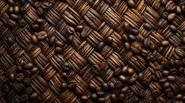 Rustic Herringbone from Coffee Beans