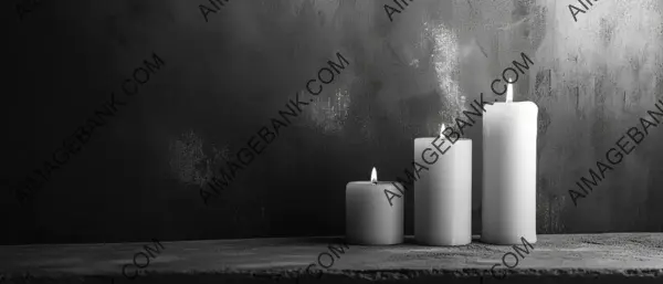 Clean and Simple Background with Three Candles