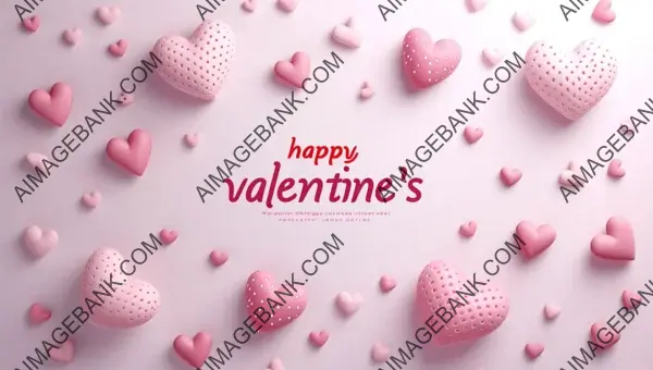 Pink Hearts and Words: Valentines Greeting