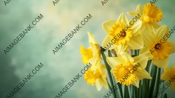 Spring Elegance in a Bouquet of Yellow Daffodils