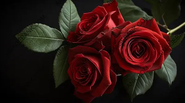 Red Roses on Dark Background: Perfect for Copy