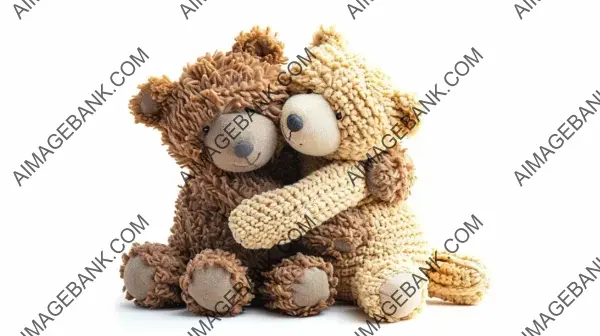 Teddy Bears Embracing Each Other