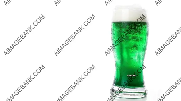 Fresh Cold Green Beer in Kilmoon Glass Test