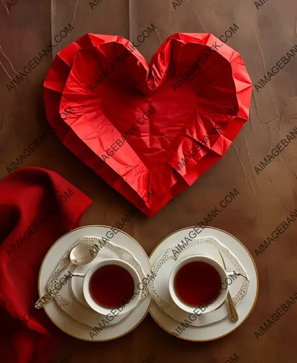 Red Paper Heart: Love Over Tea Cups