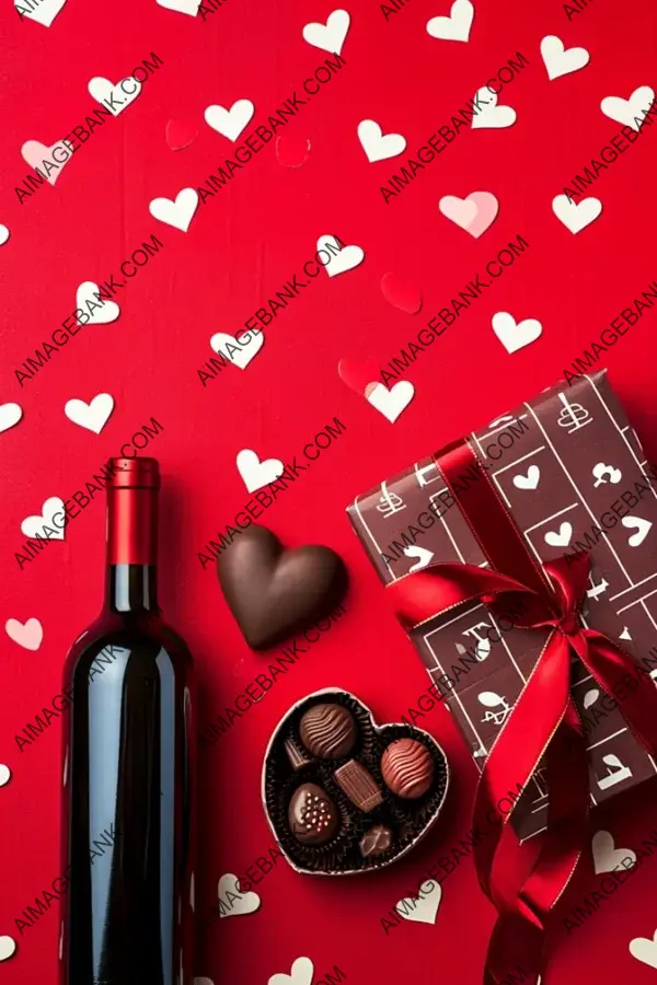 Heart-Shaped Box Delight: Wine and Chocolate