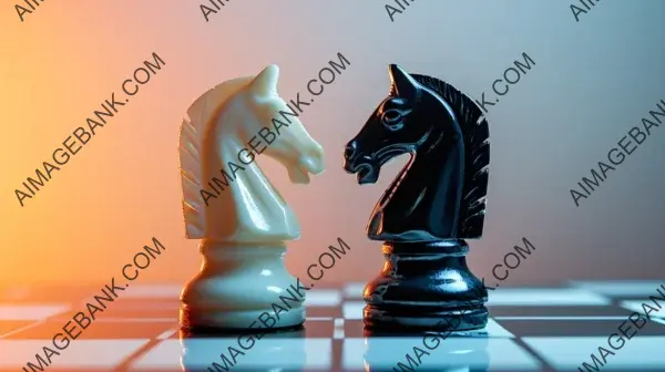 Face-Off of Chess Knights: Simple Studio