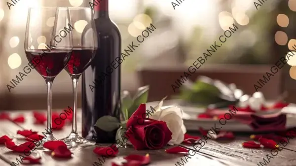 Detailed Close-Up: Romantic Dinner Setting