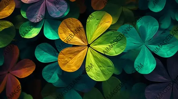 Wallpaper Snapshot: Colorful Four Leaf Clover