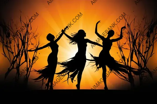 Vector Dance: Silhouette with Joyful Rhythm