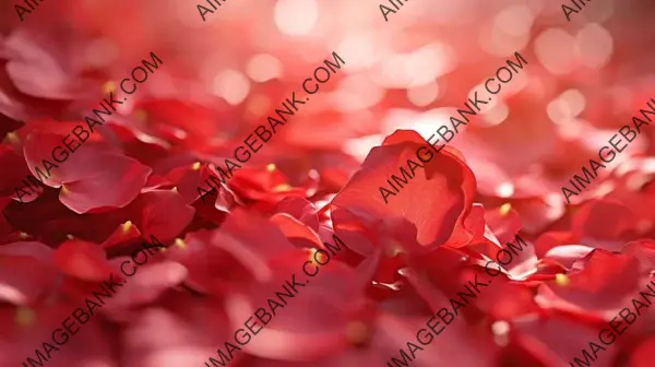 Red Rose Petals Falling: Abstract Floral Beauty