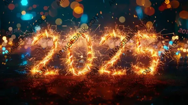 2025 Modern Lettering New Year Concept