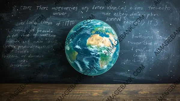 Chalkboard Earth Globe Illustration