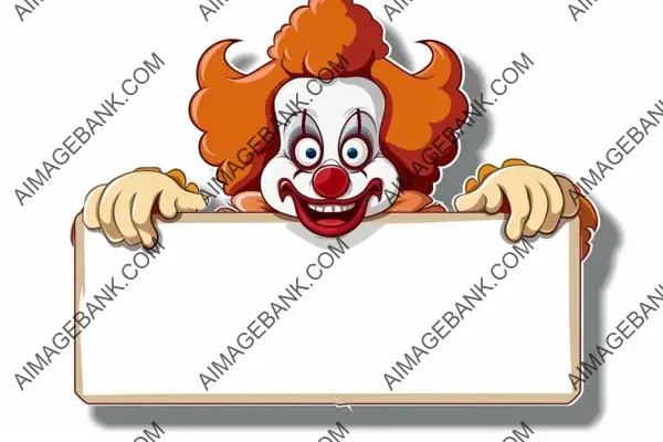 Sticker Image of Full Body Scary Clown African American