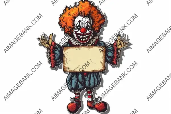 Full Body Scary Clown African American Sticker Image