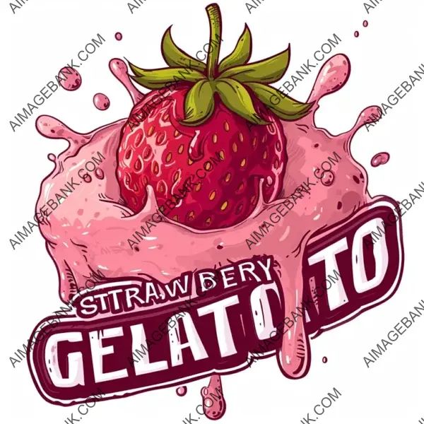 Drippy Burst Strawberry Jelly Text Banner