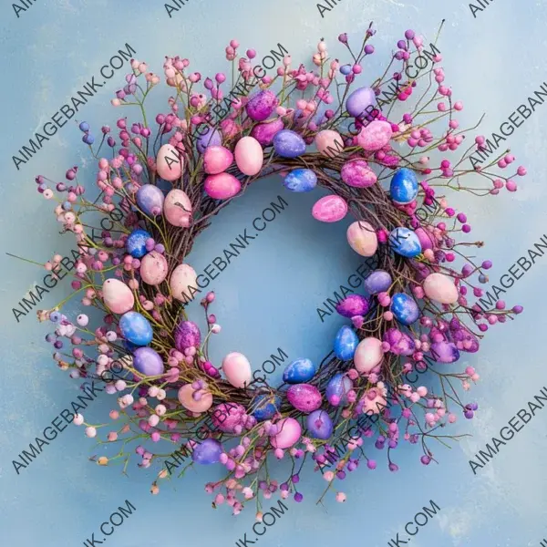 Easter Egg Wreath Style with Vibrant Colors