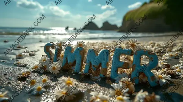 Summer Theme Crafted from Text Pieces